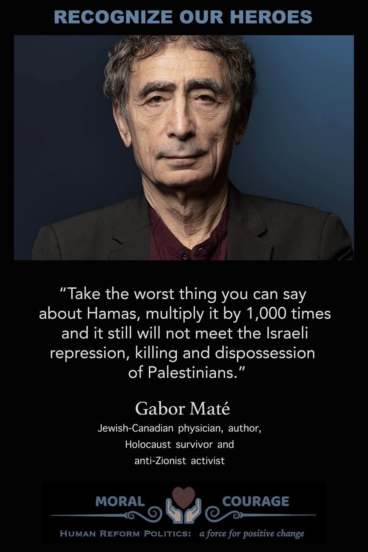 Quote from Gabor Mate, Jewish-Canadian physician and author